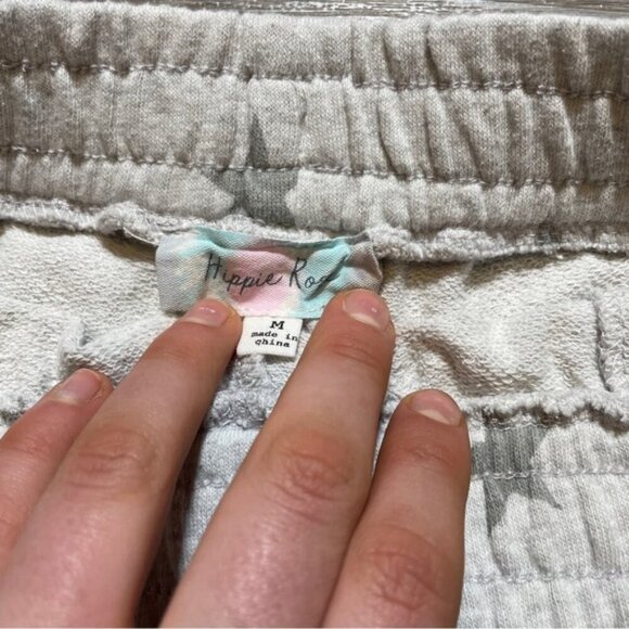 Hippie Rose Star Pajama Set Women's Medium Gray Lounge - Picture 4 of 5